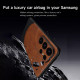 For Samsung Galaxy S24+ 5G SULADA Stitching Leather MagSafe Magnetic Phone Case(Brown)