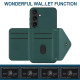 For Samsung Galaxy S24+ 5G Rhombic Texture Card Bag RFID Phone Case with Long Lanyard(Green)