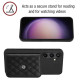 For Samsung Galaxy S24+ 5G Rhombic Texture Card Bag RFID Phone Case with Long Lanyard(Black)