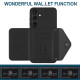 For Samsung Galaxy S24+ 5G Rhombic Texture Card Bag RFID Phone Case with Long Lanyard(Black)
