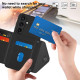 For Samsung Galaxy S24+ 5G Rhombic Texture Card Bag RFID Phone Case with Long Lanyard(Black)