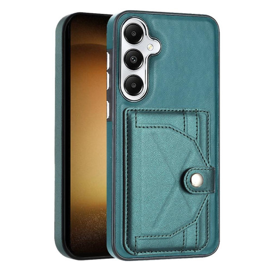 For Samsung Galaxy S24+ 5G Shockproof Leather Phone Case with Card Holder(Green)