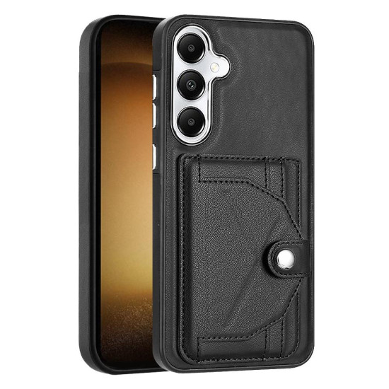 For Samsung Galaxy S24+ 5G Shockproof Leather Phone Case with Card Holder(Black)