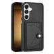 For Samsung Galaxy S24+ 5G Shockproof Leather Phone Case with Card Holder(Black)