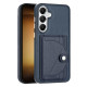For Samsung Galaxy S24+ 5G Shockproof Leather Phone Case with Card Holder(Blue)