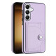 For Samsung Galaxy S24+ 5G Shockproof Leather Phone Case with Card Holder(Purple)