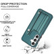 For Samsung Galaxy S24+ 5G Shockproof Leather Phone Case with Wrist Strap(Green)
