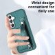 For Samsung Galaxy S24+ 5G Shockproof Leather Phone Case with Wrist Strap(Green)