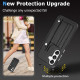 For Samsung Galaxy S24+ 5G Shockproof Leather Phone Case with Wrist Strap(Black)