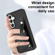 For Samsung Galaxy S24+ 5G Shockproof Leather Phone Case with Wrist Strap(Black)