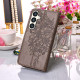 For Samsung Galaxy S24+ 5G Embossed Butterfly Leather Phone Case(Grey)