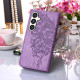 For Samsung Galaxy S24+ 5G Embossed Butterfly Leather Phone Case(Light Purple)