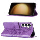 For Samsung Galaxy S24+ 5G Embossed Butterfly Leather Phone Case(Light Purple)