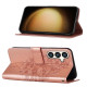 For Samsung Galaxy S24+ 5G Embossed Butterfly Leather Phone Case(Rose Gold)