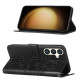 For Samsung Galaxy S24+ 5G Embossed Butterfly Leather Phone Case(Black)