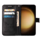 For Samsung Galaxy S24+ 5G Embossed Butterfly Leather Phone Case(Black)