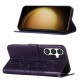 For Samsung Galaxy S24+ 5G Embossed Butterfly Leather Phone Case(Dark Purple)