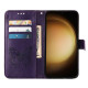For Samsung Galaxy S24+ 5G Embossed Butterfly Leather Phone Case(Dark Purple)