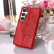 For Samsung Galaxy S24+ 5G Embossed Butterfly Leather Phone Case(Red)