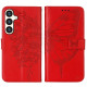 For Samsung Galaxy S24+ 5G Embossed Butterfly Leather Phone Case(Red)