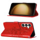 For Samsung Galaxy S24+ 5G Embossed Butterfly Leather Phone Case(Red)