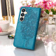 For Samsung Galaxy S24+ 5G Embossed Butterfly Leather Phone Case(Blue)