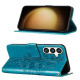 For Samsung Galaxy S24+ 5G Embossed Butterfly Leather Phone Case(Blue)