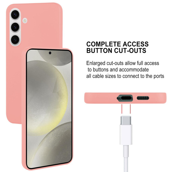 For Samsung Galaxy S24+ 5G GOOSPERY SOFT FEELING Liquid TPU Soft Phone Case(Pink)