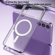 For Samsung Galaxy S23+ 5G Terminator Style Glitter Powder MagSafe Magnetic Phone Case(White)