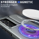 For Samsung Galaxy S23 5G Camshield MagSafe Ring Holder Armor Phone Case(Titanium Grey)