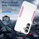 For Samsung Galaxy S24+ 5G Pioneer Armor Heavy Duty PC Hybrid TPU Phone Case(White+Pink)