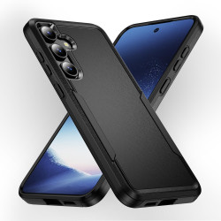 For Samsung Galaxy S24+ 5G Pioneer Armor Heavy Duty PC Hybrid TPU Phone Case(Black)