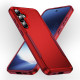 For Samsung Galaxy S24+ 5G Pioneer Armor Heavy Duty PC Hybrid TPU Phone Case(Red+Rose Red)