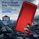 For Samsung Galaxy S24+ 5G Pioneer Armor Heavy Duty PC Hybrid TPU Phone Case(Red+Rose Red)