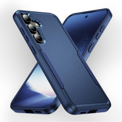 For Samsung Galaxy S24+ 5G Pioneer Armor Heavy Duty PC Hybrid TPU Phone Case(Blue)