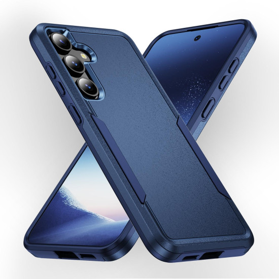 For Samsung Galaxy S24+ 5G Pioneer Armor Heavy Duty PC Hybrid TPU Phone Case(Blue)
