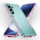For Samsung Galaxy S24+ 5G Pioneer Armor Heavy Duty PC Hybrid TPU Phone Case(Green+Pink)