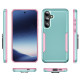For Samsung Galaxy S24+ 5G Pioneer Armor Heavy Duty PC Hybrid TPU Phone Case(Green+Pink)