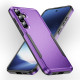 For Samsung Galaxy S24+ 5G Pioneer Armor Heavy Duty PC Hybrid TPU Phone Case(Purple+Black)