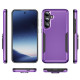 For Samsung Galaxy S24+ 5G Pioneer Armor Heavy Duty PC Hybrid TPU Phone Case(Purple+Black)