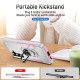 For Samsung Galaxy S24+ 5G Pioneer Armor Heavy Duty PC Hybrid TPU Phone Case with Holder(White+Pink)