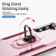 For Samsung Galaxy S24+ 5G Pioneer Armor Heavy Duty PC Hybrid TPU Phone Case with Holder(Pink+Rose Red)