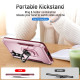 For Samsung Galaxy S24+ 5G Pioneer Armor Heavy Duty PC Hybrid TPU Phone Case with Holder(Pink+Rose Red)