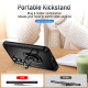 For Samsung Galaxy S24+ 5G Pioneer Armor Heavy Duty PC Hybrid TPU Phone Case with Holder(Black)