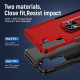 For Samsung Galaxy S24+ 5G Pioneer Armor Heavy Duty PC Hybrid TPU Phone Case with Holder(Red+Black)