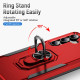 For Samsung Galaxy S24+ 5G Pioneer Armor Heavy Duty PC Hybrid TPU Phone Case with Holder(Red+Black)