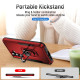 For Samsung Galaxy S24+ 5G Pioneer Armor Heavy Duty PC Hybrid TPU Phone Case with Holder(Red+Black)