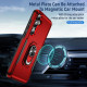 For Samsung Galaxy S24+ 5G Pioneer Armor Heavy Duty PC Hybrid TPU Phone Case with Holder(Red+Black)