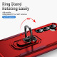 For Samsung Galaxy S24+ 5G Pioneer Armor Heavy Duty PC Hybrid TPU Phone Case with Holder(Red+Rose Red)