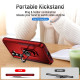 For Samsung Galaxy S24+ 5G Pioneer Armor Heavy Duty PC Hybrid TPU Phone Case with Holder(Red+Rose Red)